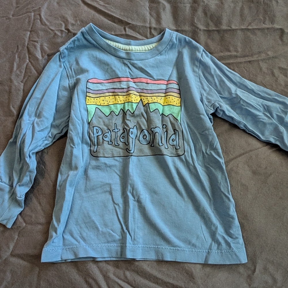 Patagonia Kids Long Sleeve Shirt with Colorful Graphic